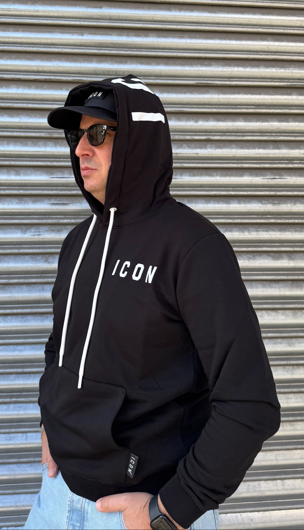 Felpa logo cappuccio 008