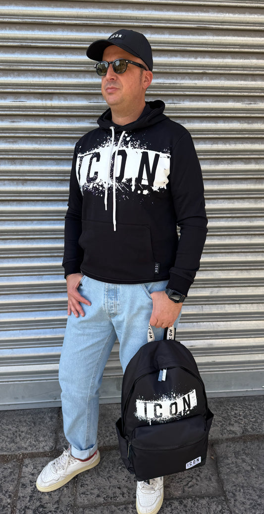 Felpa ICON con logo colature 012