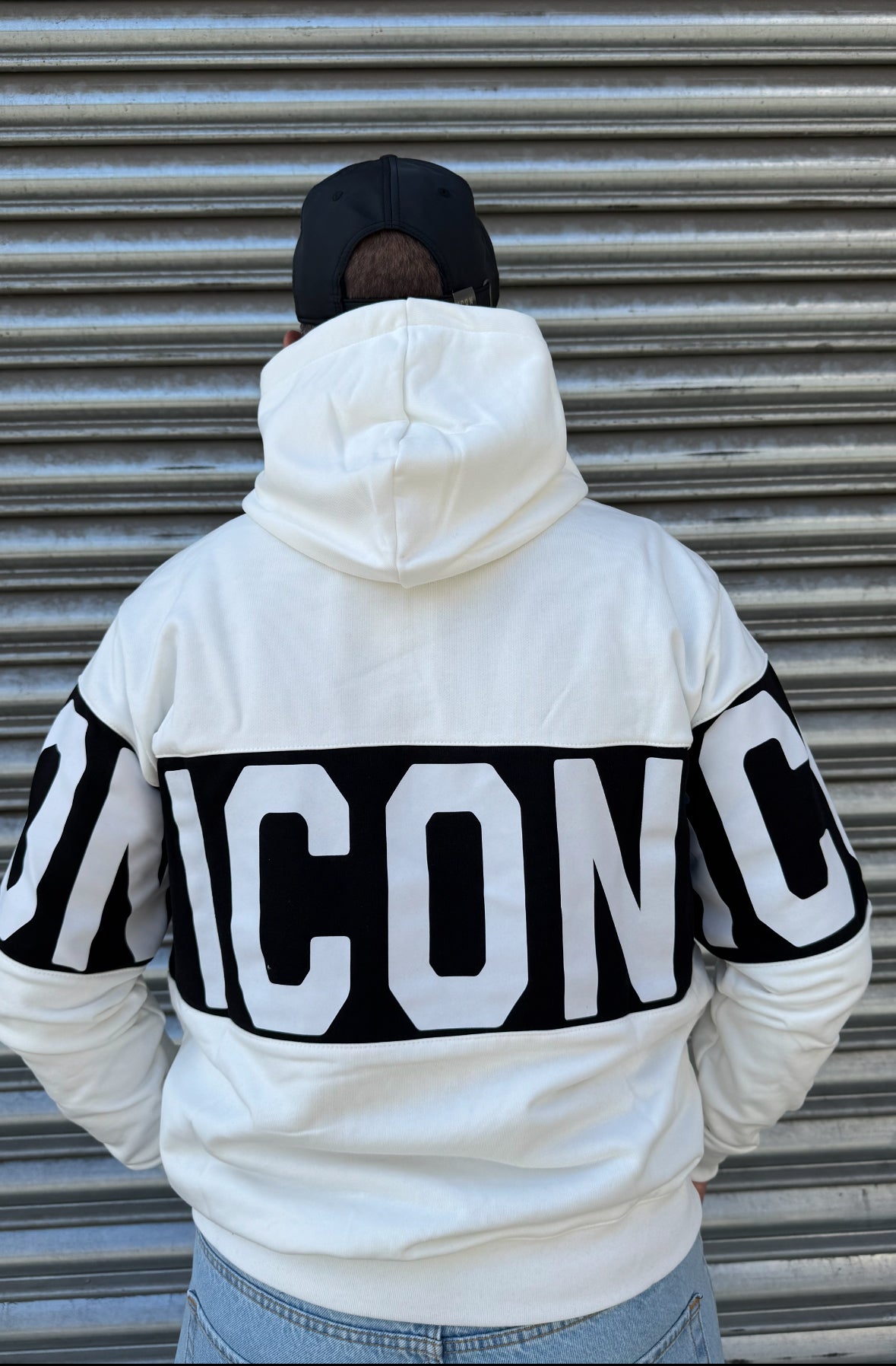 Felpa cappuccio c/logo stripe