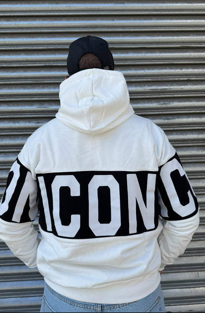 Felpa cappuccio c/logo stripe