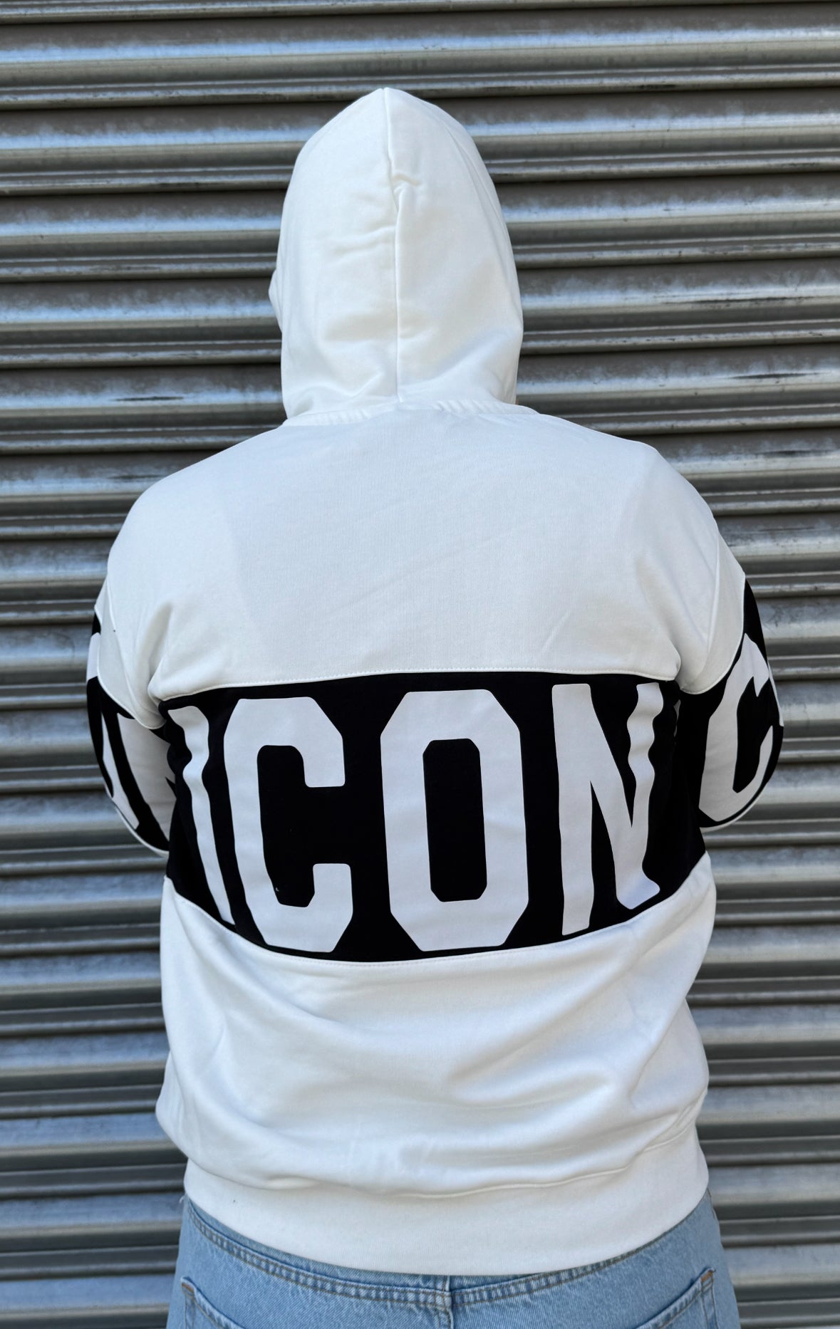 Felpa cappuccio c/logo stripe