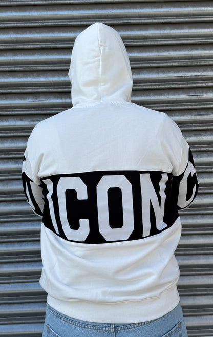 Felpa cappuccio c/logo stripe