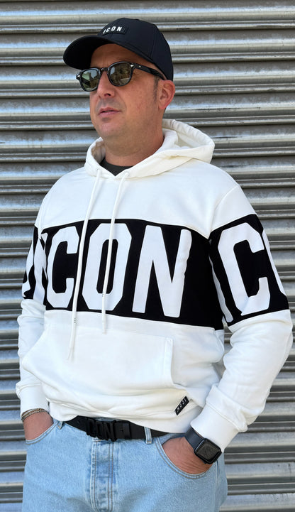 Felpa cappuccio c/logo stripe