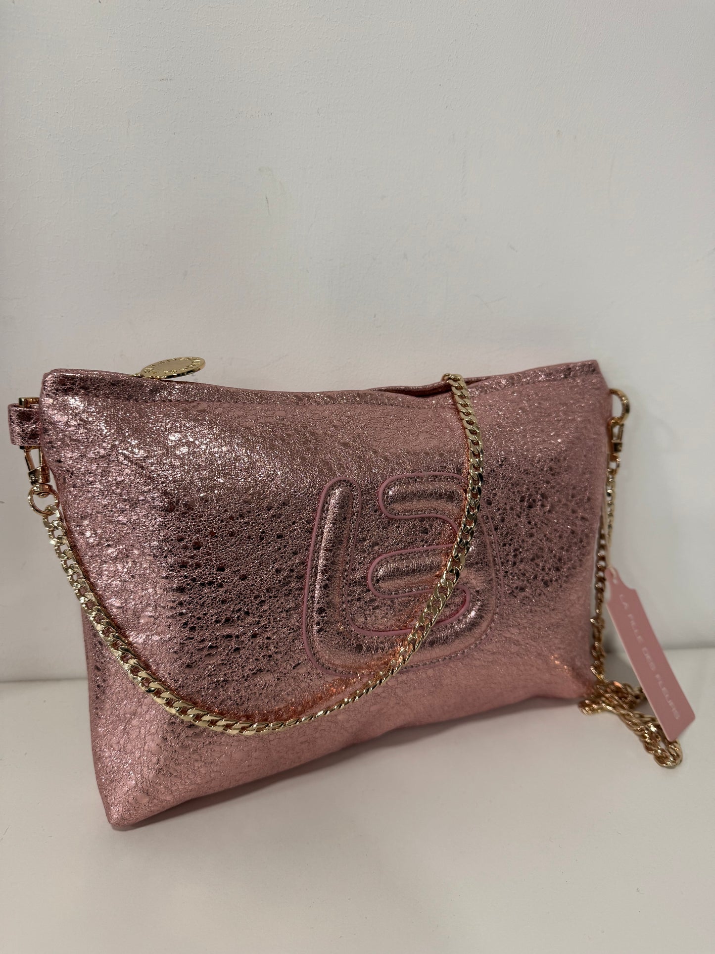 Borsa ADA CRACKED PINK La Fille Des Fleurs