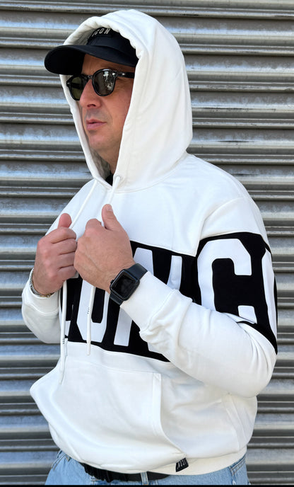 Felpa cappuccio c/logo stripe