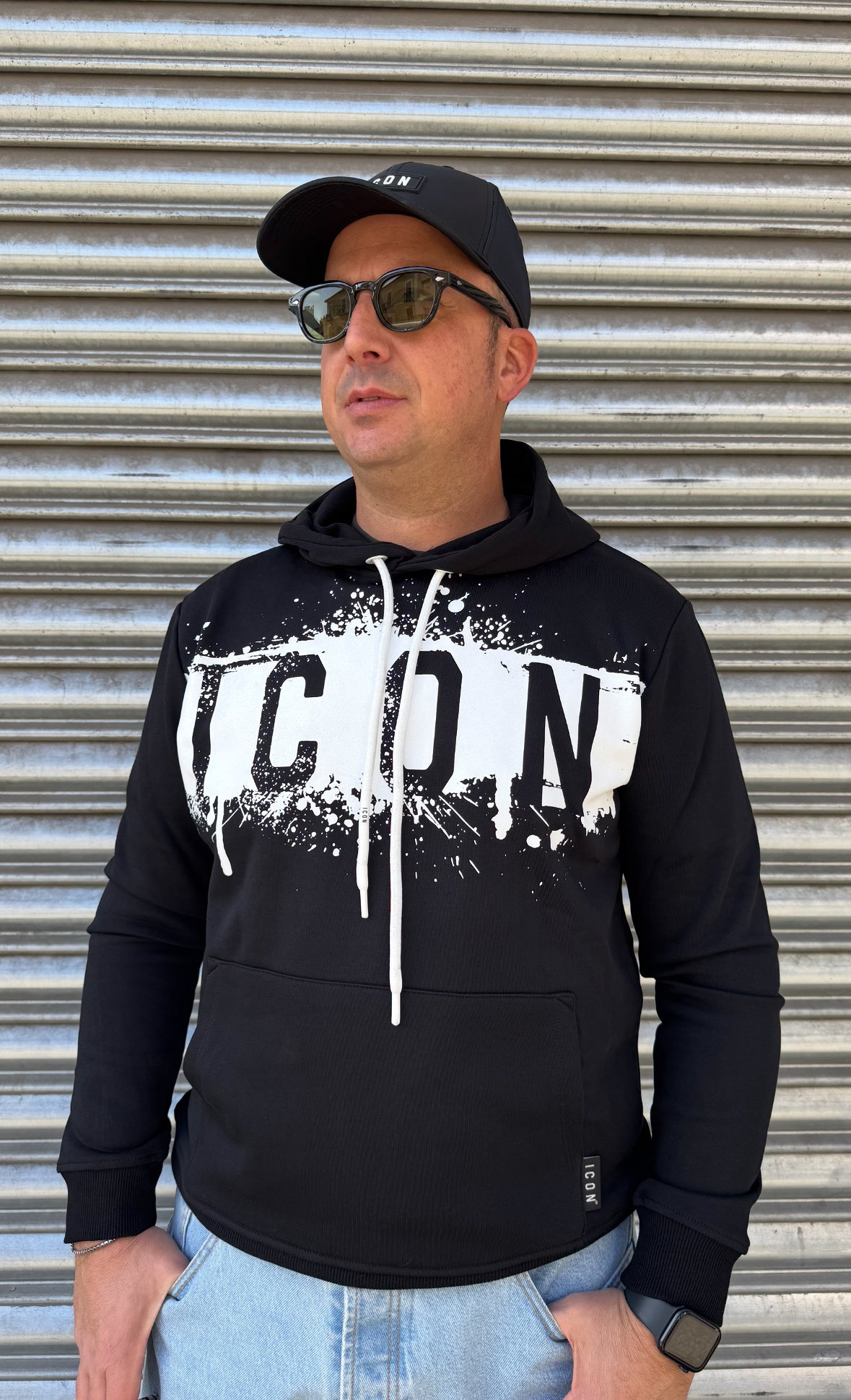 Felpa ICON con logo colature 012