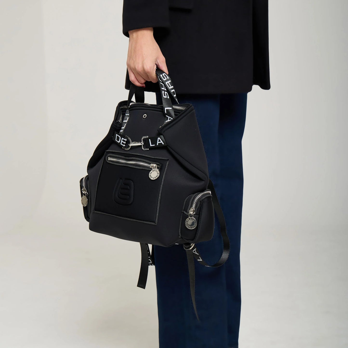 ZAINO AMBRE MED POCKET TEKNO FABRIC BLACK ( LA FILLE DES FLEURS )