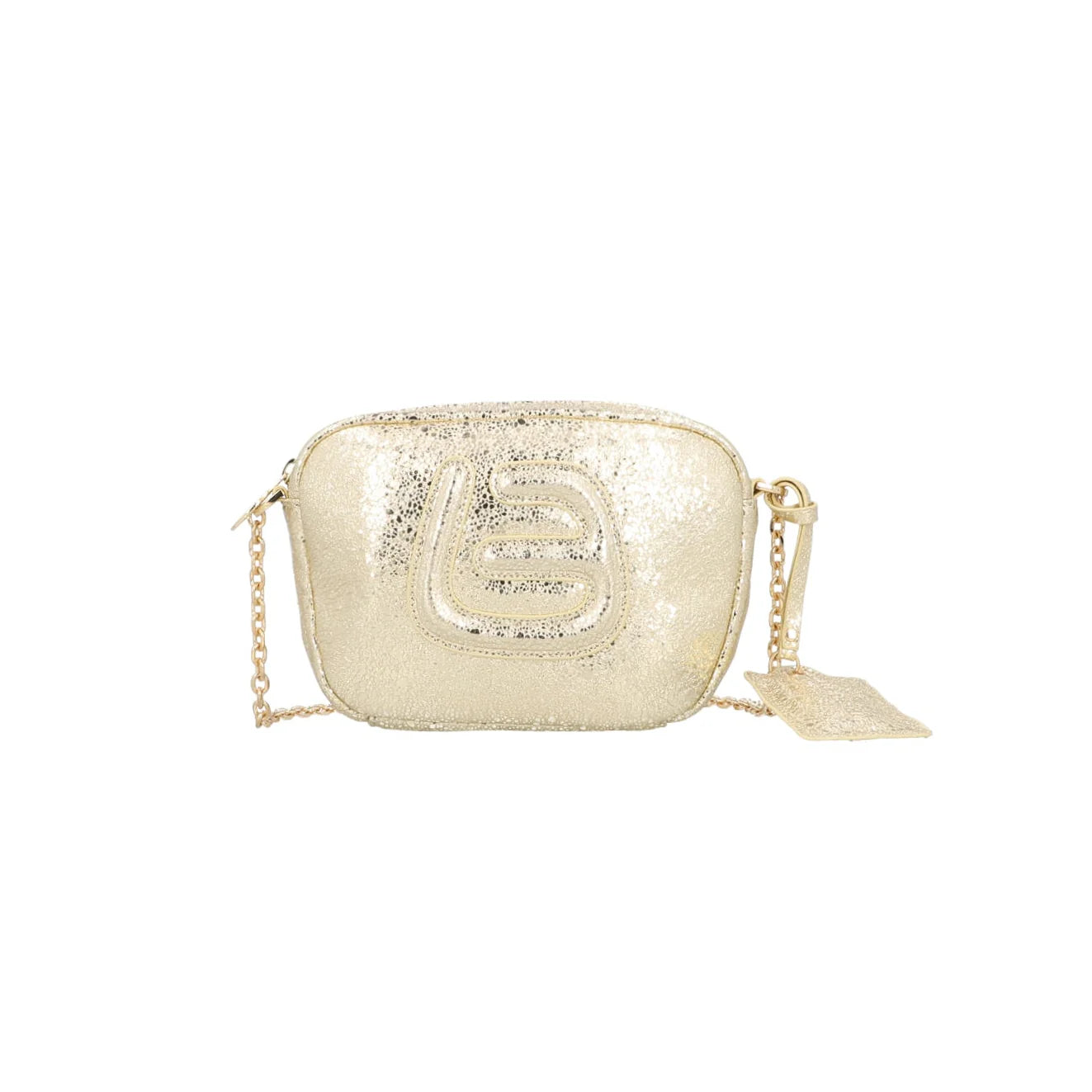 Borsa CONNY CRACKED GOLD La Fille Des Fleurs