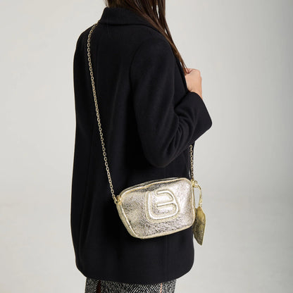 Borsa CONNY CRACKED GOLD La Fille Des Fleurs