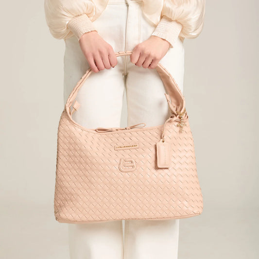 Borsa DOROTHEA INTRECCIATO NUDE BLOOM La Fille Des Fleurs